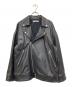 moussy（マウジー）の古着「LEATHER OVER RIDERS JACKET」｜ブラック
