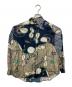 BANANATIME（バナナタイム）の古着「SILK BLEND MAP SHIRT」｜ネイビー