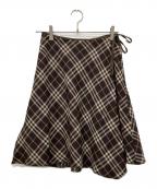 BURBERRY BLUE LABELバーバリー ブルー レーベル）の古着「ノヴァチェックスカート」｜ブラウン