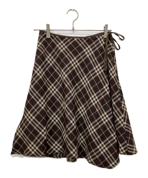 BURBERRY BLUE LABEL（バーバリー ブルー レーベル）BURBERRY BLUE LABEL (バーバリー ブルー レーベル) ノヴァチェックスカート ブラウン サイズ:36の古着・服飾アイテム