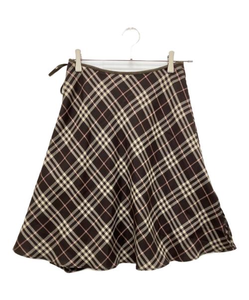 BURBERRY BLUE LABEL（バーバリー ブルー レーベル）BURBERRY BLUE LABEL (バーバリー ブルー レーベル) ノヴァチェックスカート ブラウン サイズ:36の古着・服飾アイテム