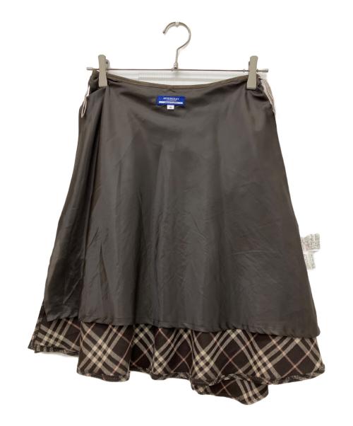 BURBERRY BLUE LABEL（バーバリー ブルー レーベル）BURBERRY BLUE LABEL (バーバリー ブルー レーベル) ノヴァチェックスカート ブラウン サイズ:36の古着・服飾アイテム