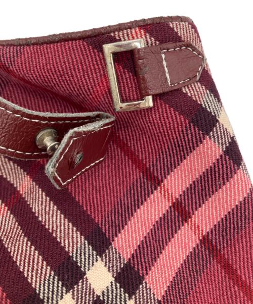 BURBERRY BLUE LABEL（バーバリー ブルー レーベル）BURBERRY BLUE LABEL (バーバリー ブルー レーベル) ノヴァチェックスカート レッド サイズ:36の古着・服飾アイテム