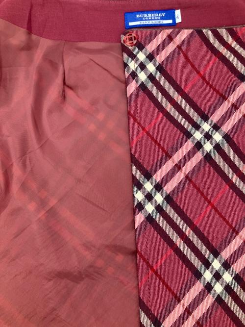 BURBERRY BLUE LABEL（バーバリー ブルー レーベル）BURBERRY BLUE LABEL (バーバリー ブルー レーベル) ノヴァチェックスカート レッド サイズ:36の古着・服飾アイテム