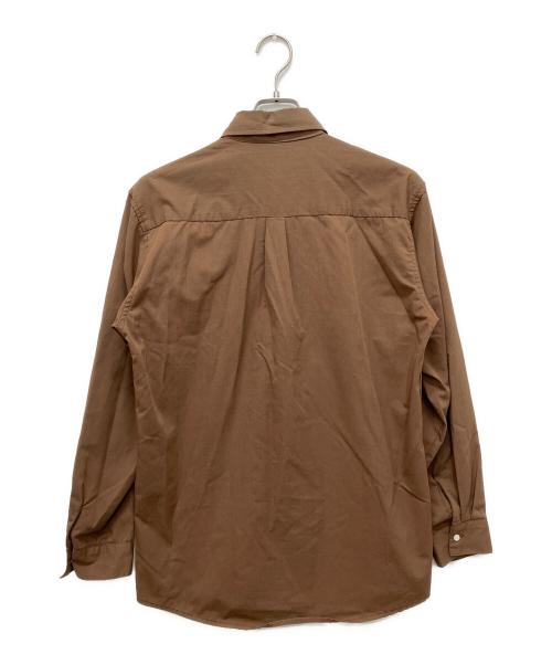 stussy（ステューシー）stussy (ステューシー) USA製00ｓ銀タグロゴ刺繍シャツ ブラウン サイズ:Lの古着・服飾アイテム