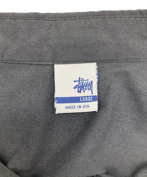 stussy（ステューシー）stussy (ステューシー) USA製00ｓ銀タグロゴ刺繍シャツ ブラック サイズ:Lの古着・服飾アイテム
