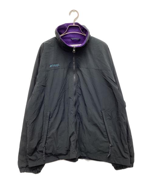 Columbia（コロンビア）Columbia (コロンビア) ジップアップジャケット ブラック×パープル サイズ:不明の古着・服飾アイテム