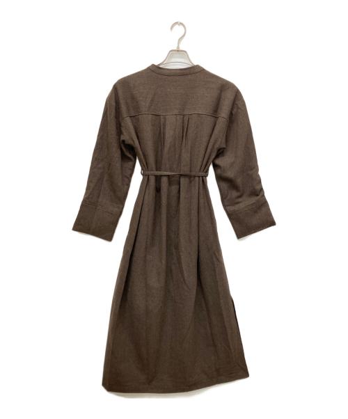 Adam et Rope（アダム エ ロペ）Adam et Rope (アダム エ ロペ) ノーカラーコート ブラウン サイズ:Fの古着・服飾アイテム