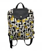 LONGCHAMP×pokemonロンシャン×ポケモン）の古着「リュック」｜ホワイト×ブラック