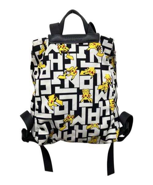 LONGCHAMP（ロンシャン）LONGCHAMP (ロンシャン) Pokemon (ポケモン) リュック ホワイト×ブラックの古着・服飾アイテム