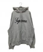 SUPREMEシュプリーム）の古着「23AW Raised Script Hooded Sweatshirt」｜グレー