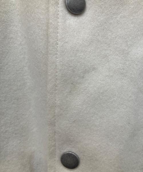 Saint Laurent Paris（サンローランパリ）Saint Laurent Paris (サンローランパリ) バックレザーパッチ ヴァーシティジャケット ブラック×ホワイト サイズ:40の古着・服飾アイテム