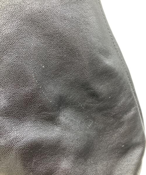 Saint Laurent Paris（サンローランパリ）Saint Laurent Paris (サンローランパリ) バックレザーパッチ ヴァーシティジャケット ブラック×ホワイト サイズ:40の古着・服飾アイテム