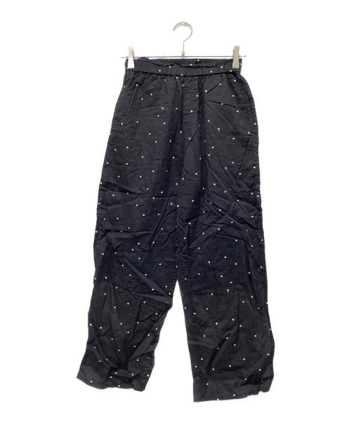 SLOBE IENA（スローブ イエナ）SLOBE IENA (スローブ イエナ) ドット刺繍パンツ ブラック サイズ:表記なしの古着・服飾アイテム