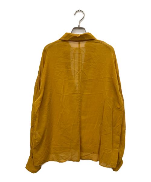 Noble（ノーブル）noble (ノーブル) コットンオーガンジーVカットシャツブラウス イエロー サイズ:表記なしの古着・服飾アイテム
