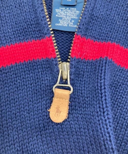 POLO RALPH LAUREN（ポロ・ラルフローレン）POLO RALPH LAUREN (ポロ・ラルフローレン) ハーフジップニット ネイビー サイズ:Mの古着・服飾アイテム