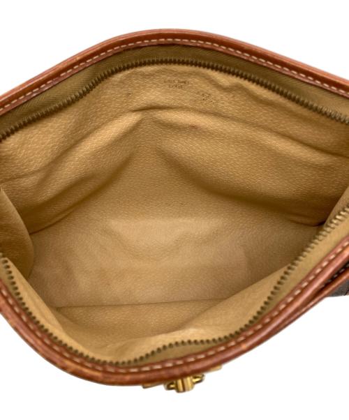 CELINE（セリーヌ）CELINE (セリーヌ) マカダムクラッチバッグ ブラウンの古着・服飾アイテム