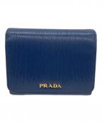 PRADAプラダ）の古着「サフィアーノコンパクトウォレット」｜ブルー