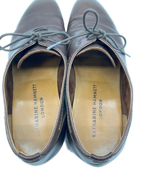 KATHARINE HAMNETT（キャサリンハムネット）KATHARINE HAMNETT (キャサリンハムネット) レザーシューズ ブラウン サイズ:26.5cmの古着・服飾アイテム