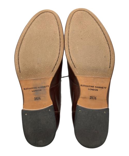KATHARINE HAMNETT（キャサリンハムネット）KATHARINE HAMNETT (キャサリンハムネット) レザーシューズ ブラウン サイズ:26.5cmの古着・服飾アイテム