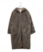 BEAMS HEARTビームスハート）の古着「ボアパイピングフーデットコート」｜グレー