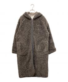 BEAMS HEART（ビームスハート）の古着「ボアパイピングフーデットコート」｜グレー