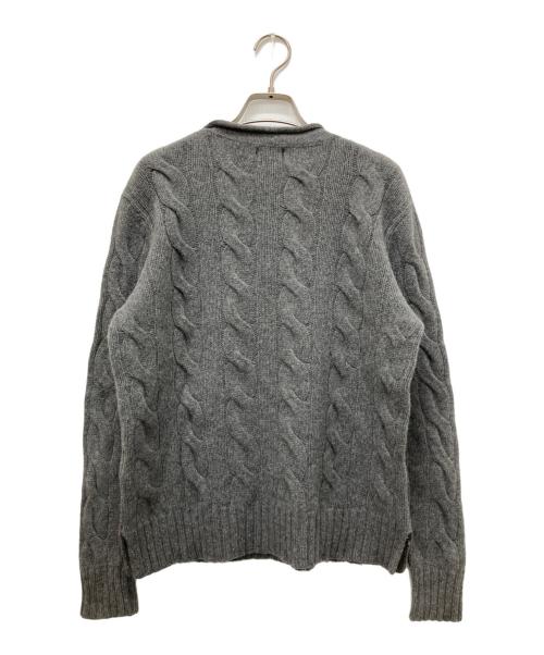 POLO RALPH LAUREN（ポロ・ラルフローレン）POLO RALPH LAUREN (ポロ・ラルフローレン) ウールカシミヤケーブルニット グレー サイズ:Mの古着・服飾アイテム