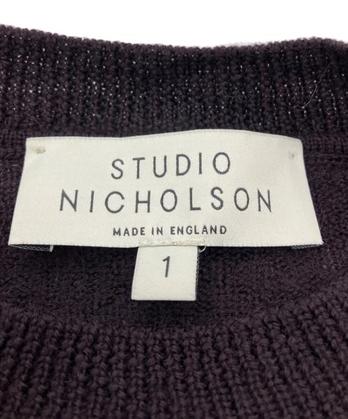 STUDIO NICHOLSON（スタジオ ニコルソン）STUDIO NICHOLSON (スタジオ ニコルソン) ウールニット ボルドー サイズ:1の古着・服飾アイテム