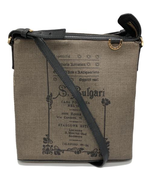 BVLGARI（ブルガリ）BVLGARI (ブルガリ) コレツィオーネショルダーバッグ ブラウンの古着・服飾アイテム