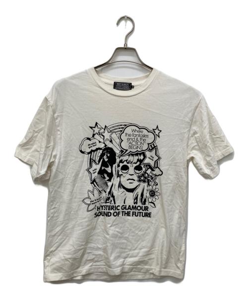 Hysteric Glamour（ヒステリックグラマー）Hysteric Glamour (ヒステリックグラマー) プリントTシャツ ホワイト サイズ:Mの古着・服飾アイテム