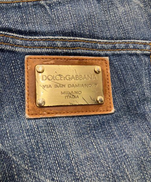 DOLCE & GABBANA（ドルチェ＆ガッバーナ）DOLCE & GABBANA (ドルチェ＆ガッバーナ) ダメージ加工デニムパンツ インディゴ サイズ:Sの古着・服飾アイテム