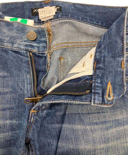 DOLCE & GABBANA（ドルチェ＆ガッバーナ）DOLCE & GABBANA (ドルチェ＆ガッバーナ) ダメージ加工デニムパンツ インディゴ サイズ:Sの古着・服飾アイテム