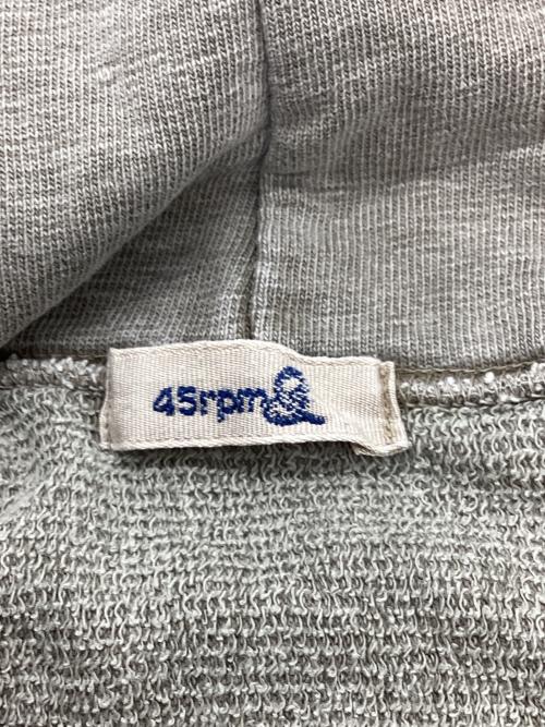 45rpm（45アールピーエム）45rpm (45アールピーエム) 染めプルオーバーパーカー オリーブ サイズ:3の古着・服飾アイテム