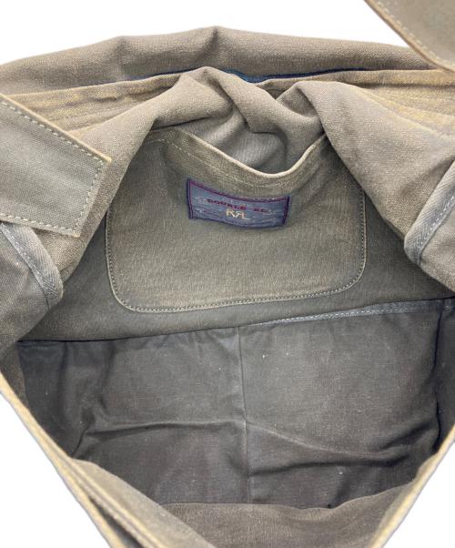 RRL（ダブルアールエル）RRL (ダブルアールエル) レザーウールメッセンジャーバッグ グリーン×ブラウンの古着・服飾アイテム