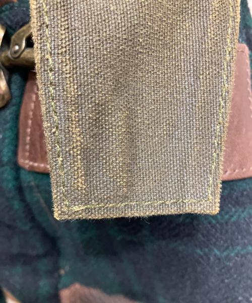 RRL（ダブルアールエル）RRL (ダブルアールエル) レザーウールメッセンジャーバッグ グリーン×ブラウンの古着・服飾アイテム