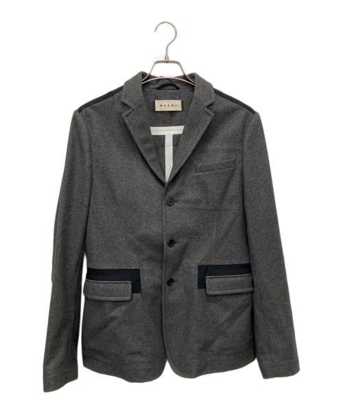 MARNI（マルニ）MARNI (マルニ) 異素材3Bウールテーラードジャケット グレー サイズ:46の古着・服飾アイテム