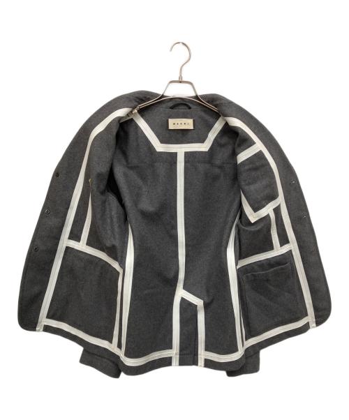MARNI（マルニ）MARNI (マルニ) 異素材3Bウールテーラードジャケット グレー サイズ:46の古着・服飾アイテム