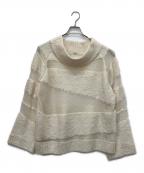 Andequalアンドコール）の古着「sheer pattern knit」｜アイボリー
