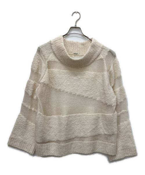 Andequal（アンドコール）andequal (アンドコール) sheer pattern knit アイボリー サイズ:Freeの古着・服飾アイテム