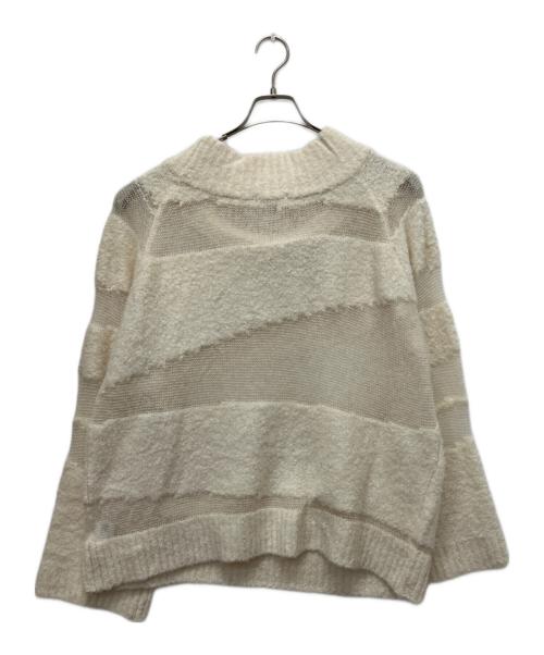 Andequal（アンドコール）andequal (アンドコール) sheer pattern knit アイボリー サイズ:Freeの古着・服飾アイテム