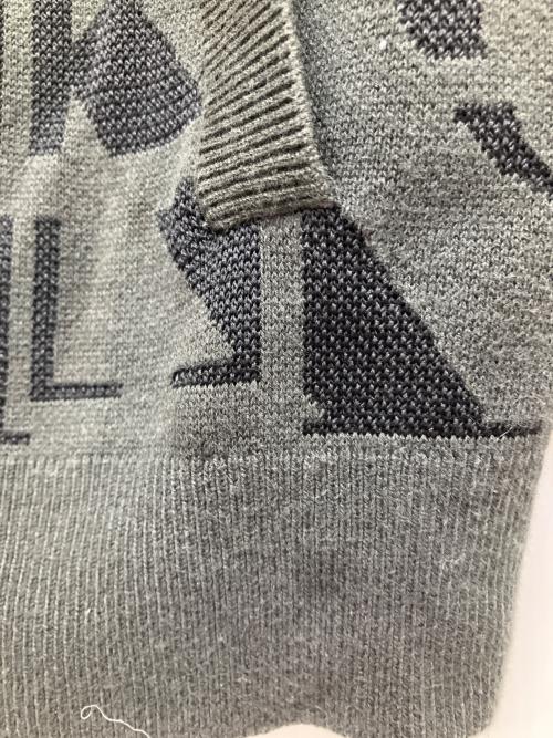 Calvin Klein Jeans（カルバンクラインジーンズ）Calvin Klein Jeans (カルバンクラインジーンズ) ジップアップニットジャケット グリーン サイズ:Sの古着・服飾アイテム
