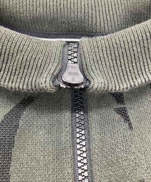 Calvin Klein Jeans（カルバンクラインジーンズ）Calvin Klein Jeans (カルバンクラインジーンズ) ジップアップニットジャケット グリーン サイズ:Sの古着・服飾アイテム