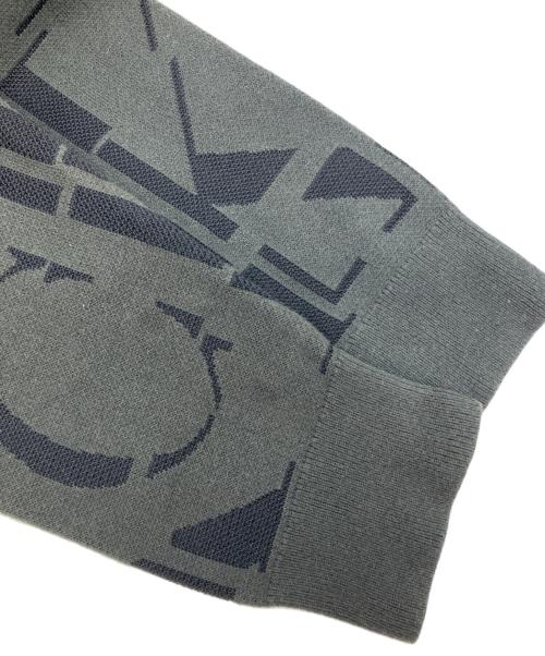 Calvin Klein Jeans（カルバンクラインジーンズ）Calvin Klein Jeans (カルバンクラインジーンズ) ジップアップニットジャケット グリーン サイズ:Sの古着・服飾アイテム
