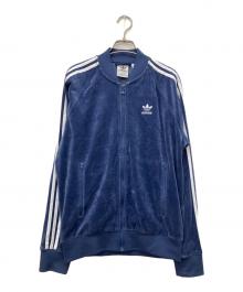 adidas（アディダス）の古着「ベロア トラックジャケット テックインディゴ」｜ネイビー