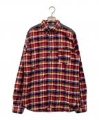eYe COMME des GARCONS JUNYAWATANABE MANアイ コム デ ギャルソン ジュンヤ ワタナベ マン）の古着「14AW 切替しエルボーパッチネルシャツ」｜レッド