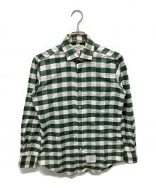THOM BROWNE. NEW YORK（トムブラウン ニューヨーク）の古着「ブロックチェックシャツ」｜グリーン