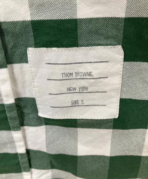 THOM BROWNE. NEW YORK（トムブラウン ニューヨーク）THOM BROWNE. NEW YORK (トムブラウン ニューヨーク) ブロックチェックシャツ グリーン サイズ:Mの古着・服飾アイテム