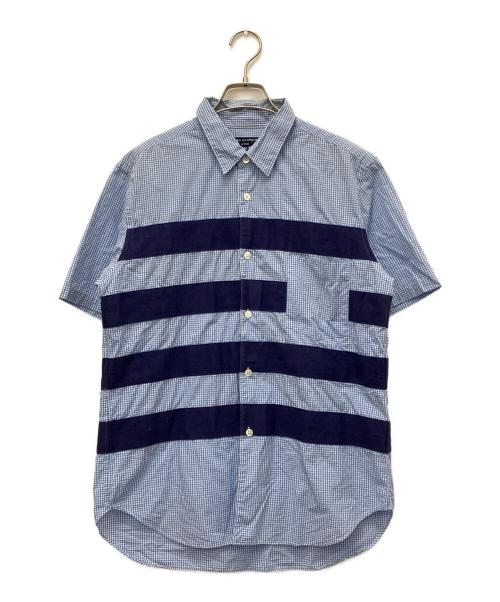 COMME des GARCONS HOMME（コムデギャルソン オム）COMME des GARCONS HOMME (コムデギャルソン オム) 11SS 異素材半袖シャツ スカイブルー サイズ:Mの古着・服飾アイテム