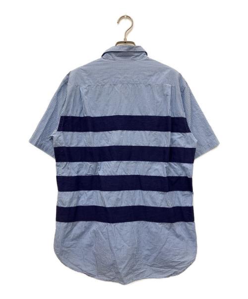 COMME des GARCONS HOMME（コムデギャルソン オム）COMME des GARCONS HOMME (コムデギャルソン オム) 11SS 異素材半袖シャツ スカイブルー サイズ:Mの古着・服飾アイテム