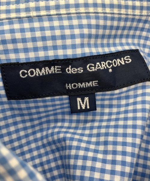 COMME des GARCONS HOMME（コムデギャルソン オム）COMME des GARCONS HOMME (コムデギャルソン オム) 11SS 異素材半袖シャツ スカイブルー サイズ:Mの古着・服飾アイテム